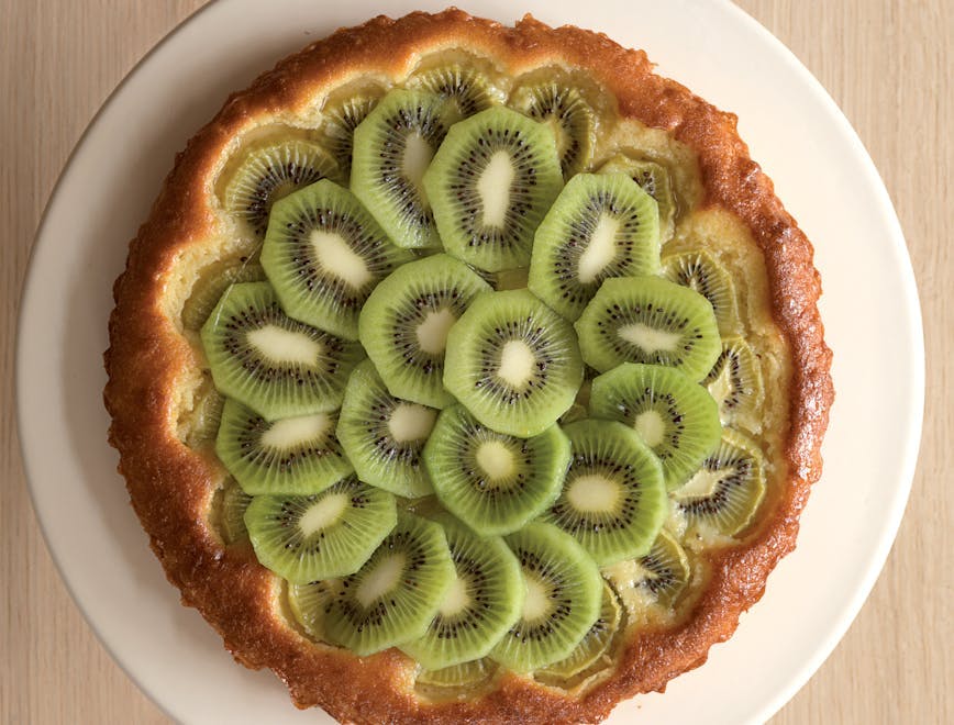 food fruit plant produce plate kiwi